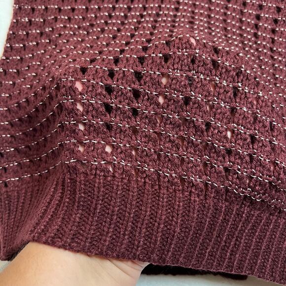 Gossip Girl by Romeo & Juliet Couture Open Knit Oversized Sweater Size Small - Picture 5 of 10